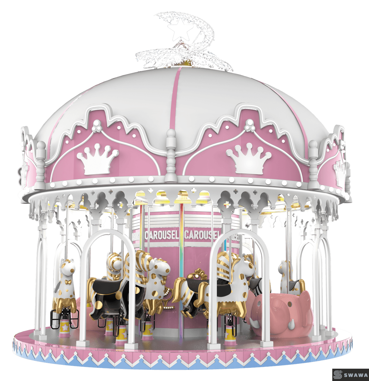 Swawa Romantic Carousel Ride (16 Seats) – Fairytale Style Merry-Go ...