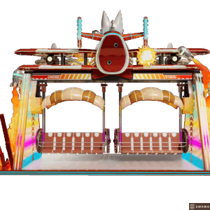 StarCore Agents™ CrossFire Themed Swing Ride | 24-Person Park Amusement Equipment