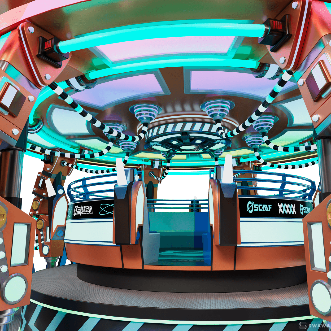 StarCore Agents™ Roaming Nuclear Disco Ride | 16-Person Amusement Park Rides For Sale