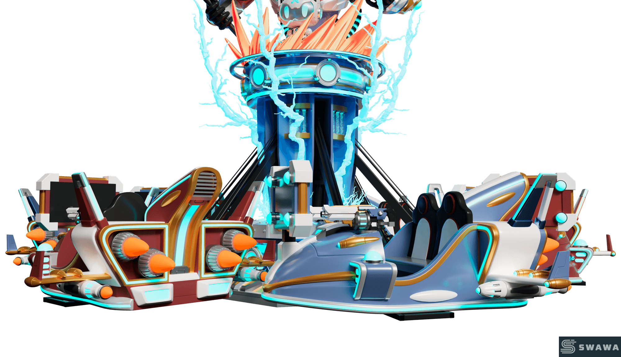 StarCore Agents™ Super Warrior Mecha-Themed Self-Control Plane Ride | 12-Person Park Amusement Equipment