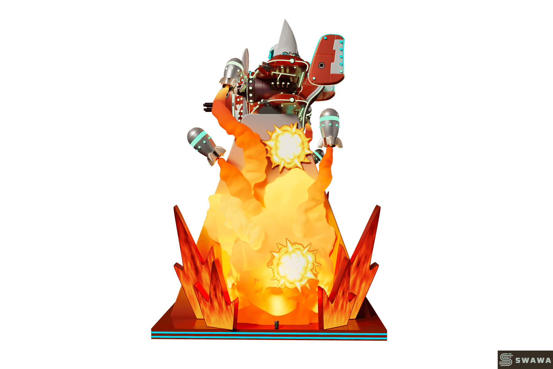 StarCore Agents™ CrossFire Themed Swing Ride | 24-Person Park Amusement Equipment