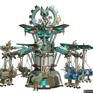 StarCore Agents™ Sci-Fi Aerial Bicycle Amusement Ride | 16-Person Star Nucleus Explorer