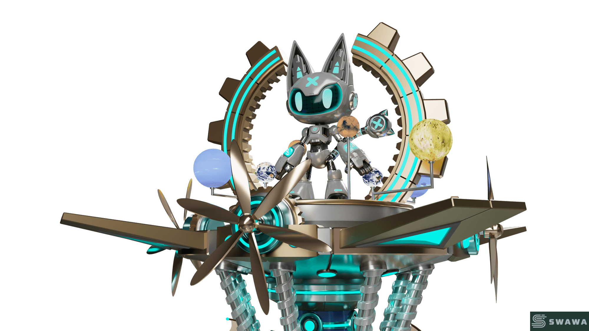 StarCore Agents™ Sci-Fi Aerial Bicycle Amusement Ride | 16-Person Star Nucleus Explorer