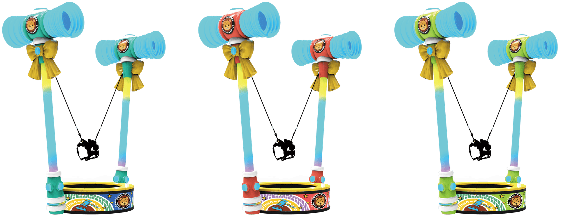 Swawa Whac-A-Mole Bungee Trampoline - Interactive High-ROI Kids Jump Ride for Malls