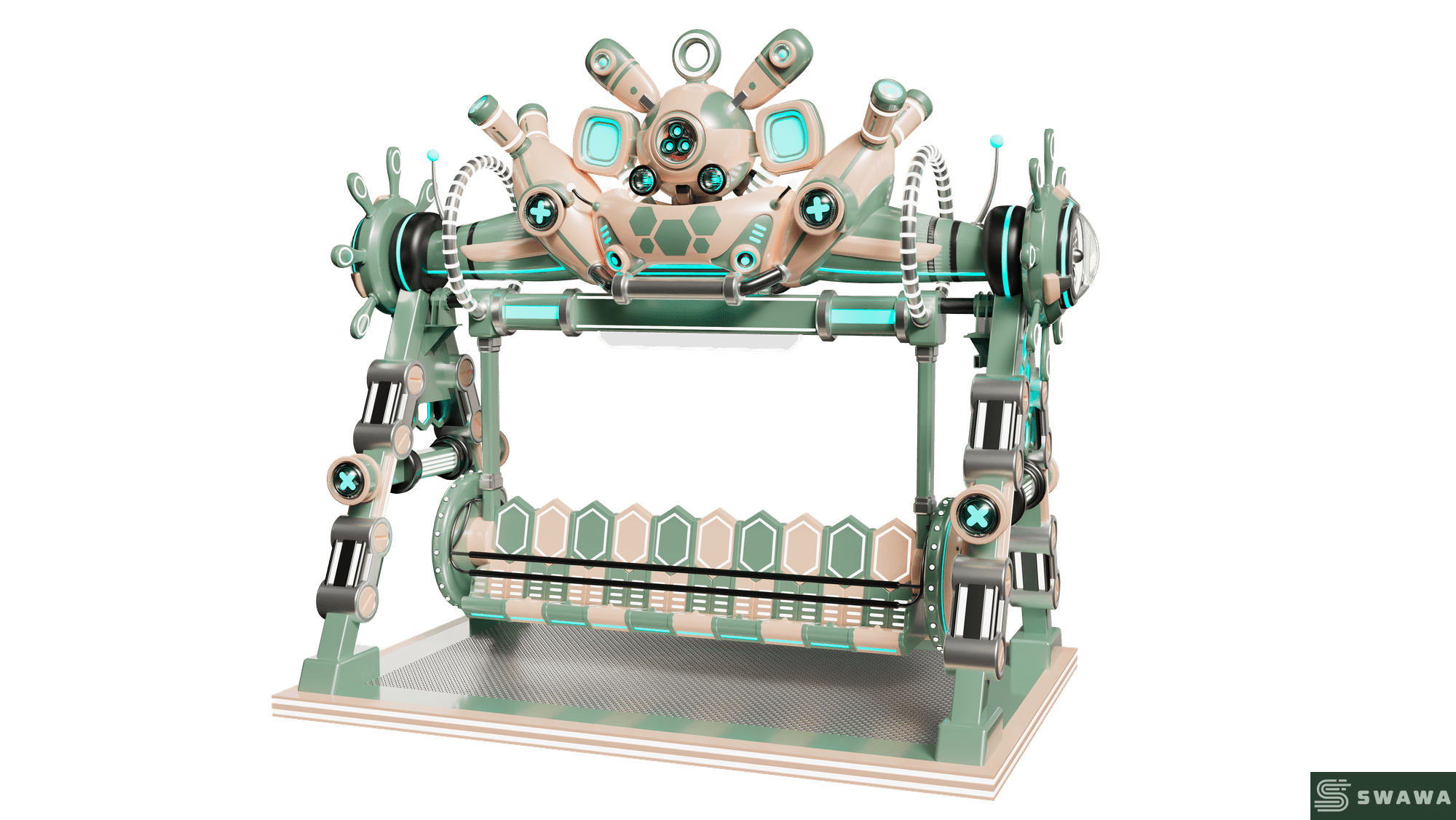 StarCore Agents™ Mecha Style Pendulum Ride | 20-Person Park Amusement Rides For Sale