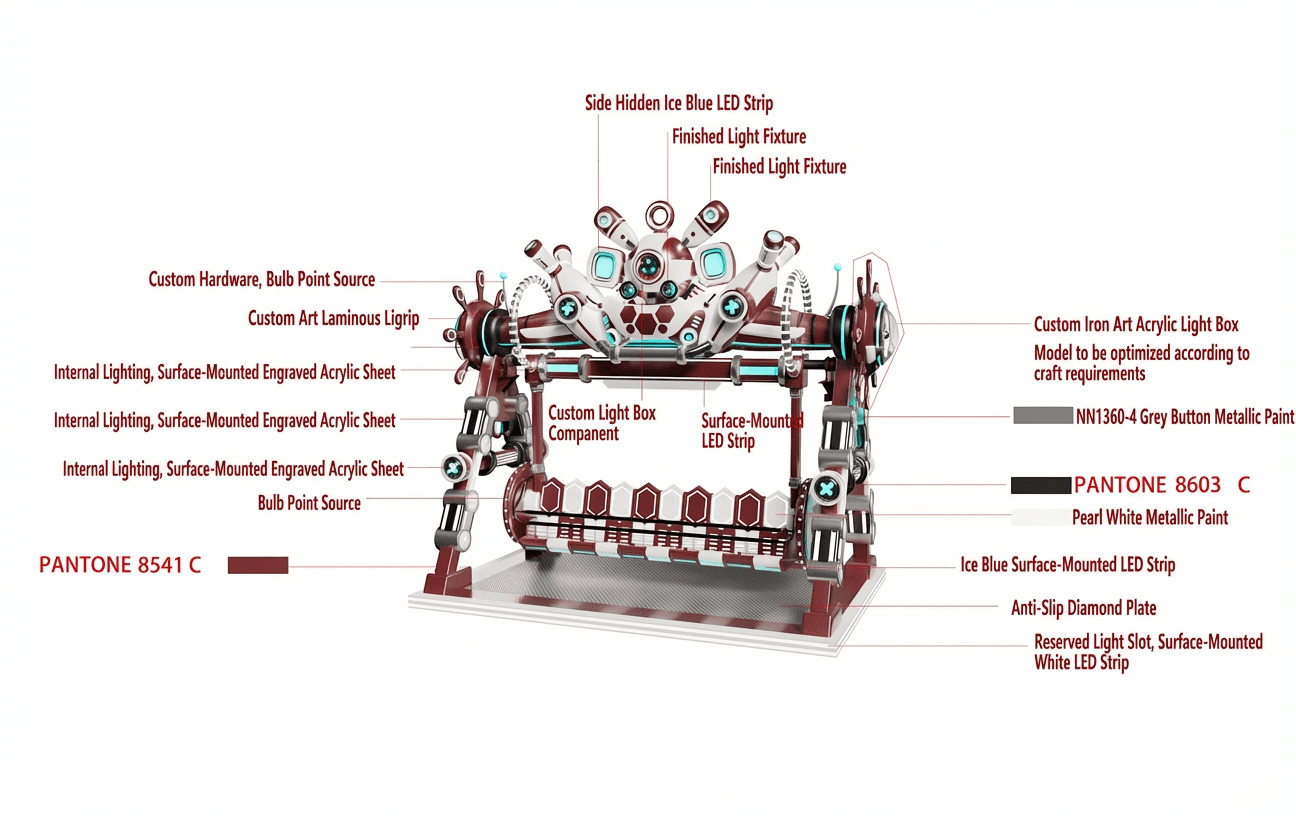 StarCore Agents™ Mecha Style Pendulum Ride | 20-Person Park Amusement Rides For Sale