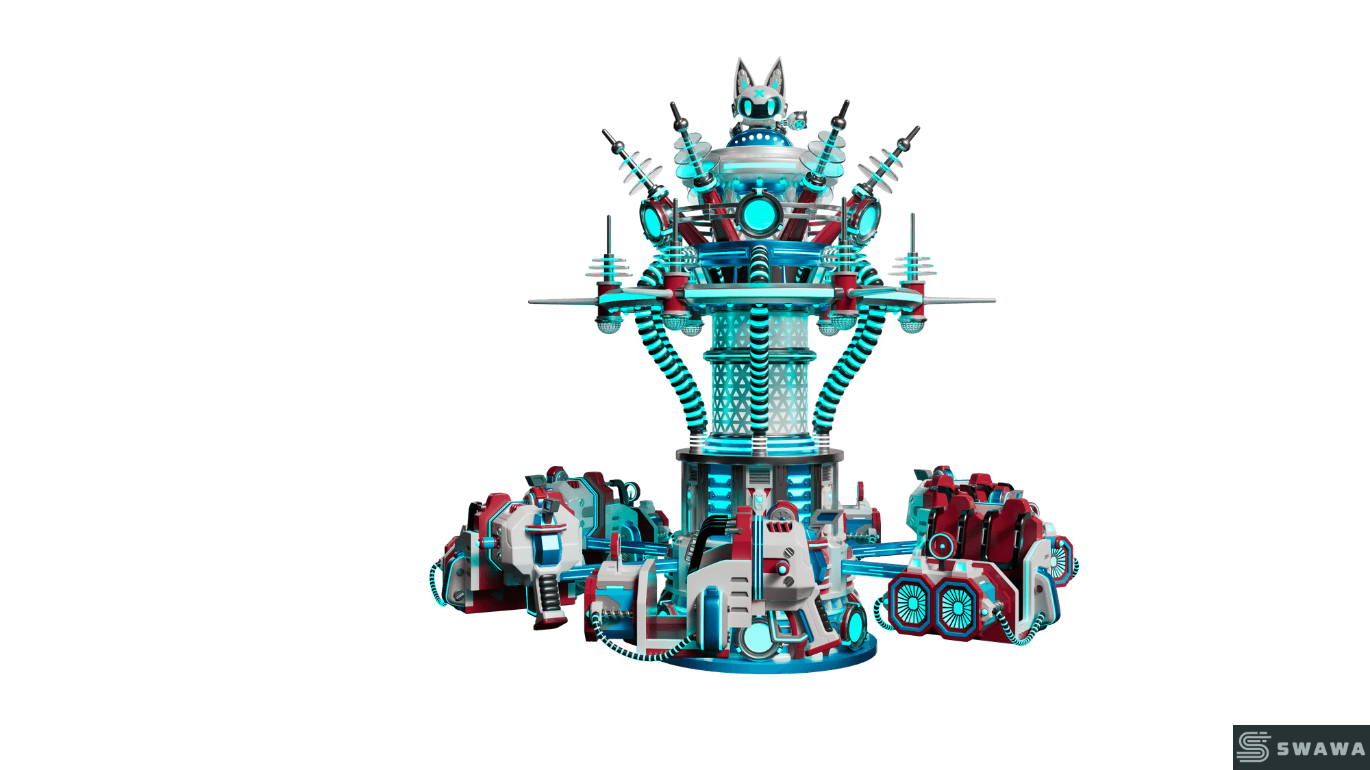 StarCore Agents™ Futuristic Rotating Matrix Ride | 16-Person Thrill Ride