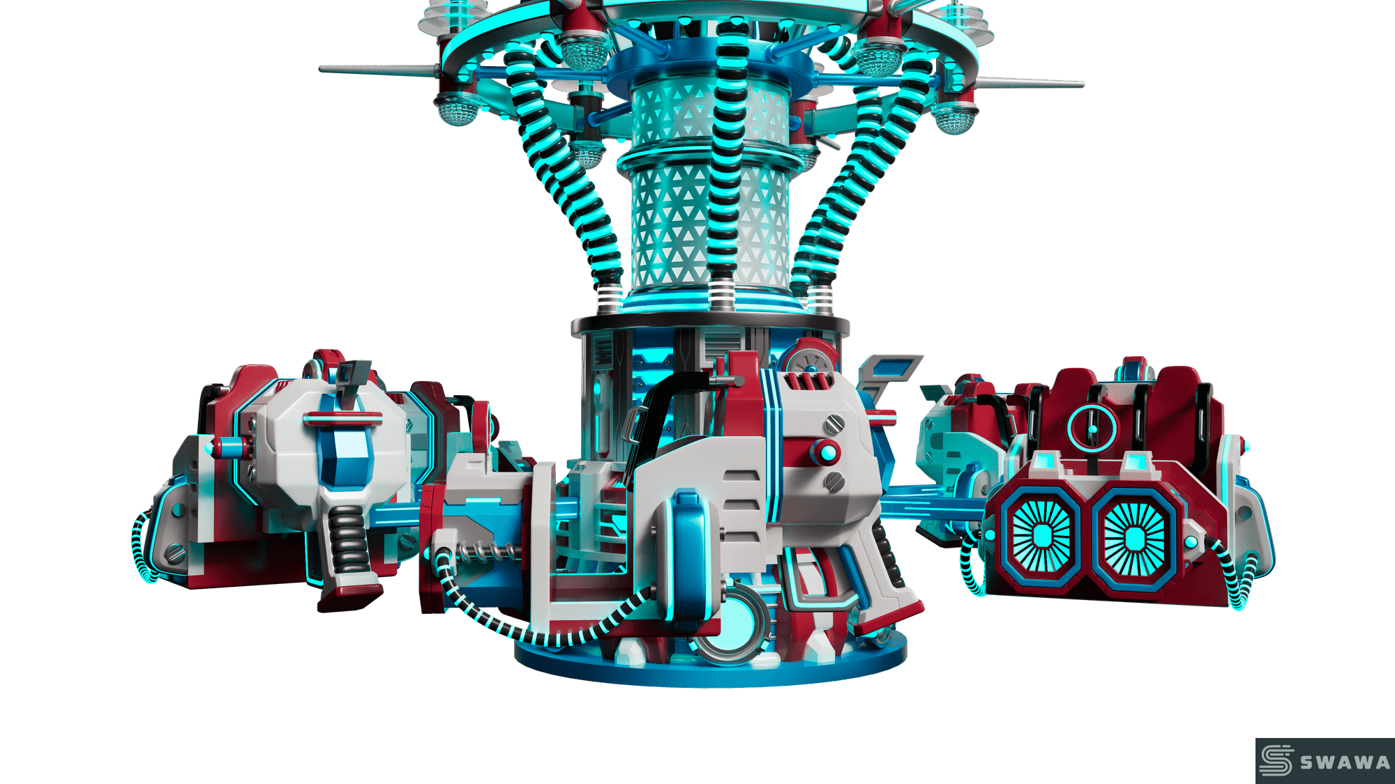 StarCore Agents™ Futuristic Rotating Matrix Ride | 16-Person Thrill Ride