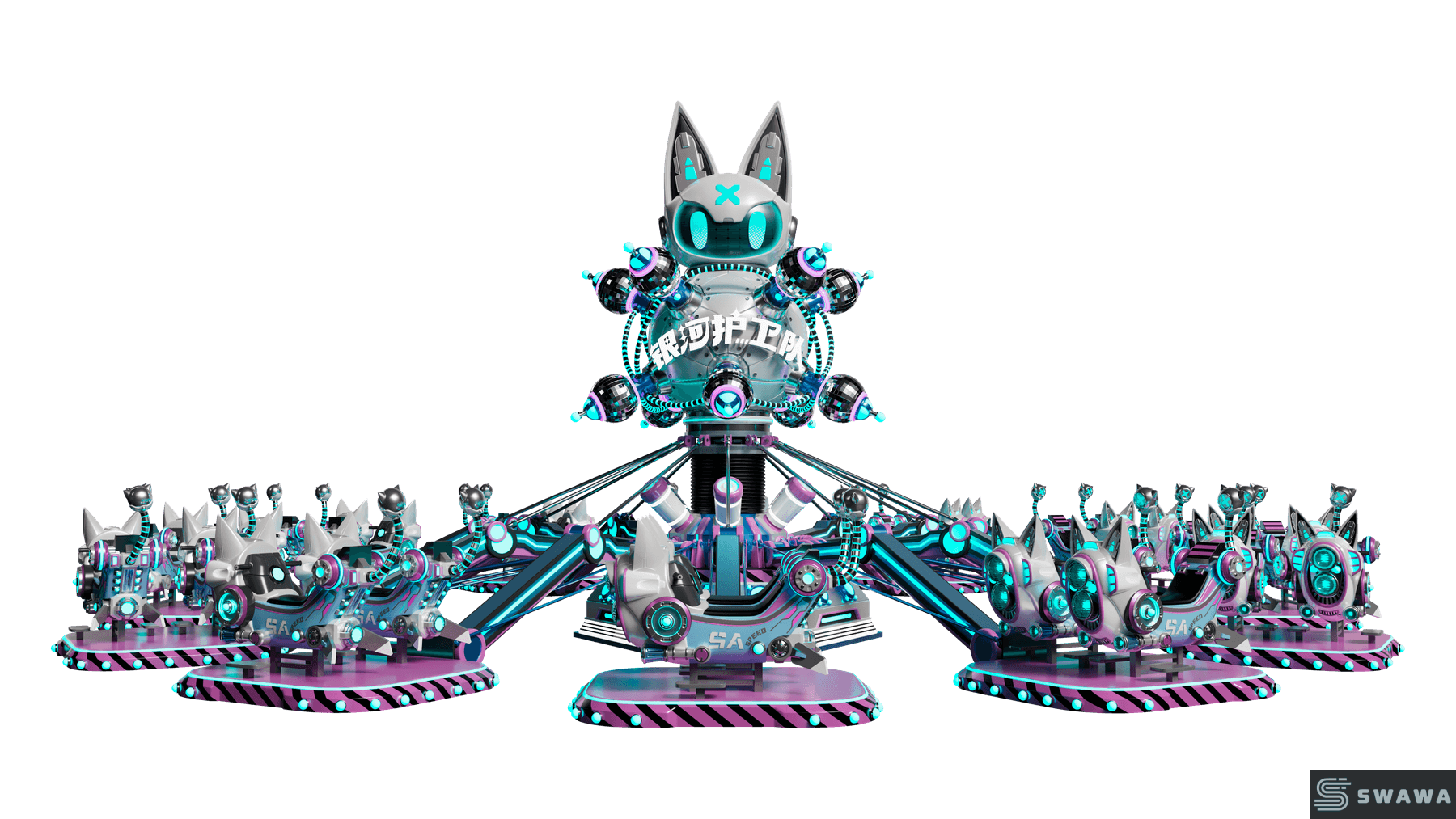 StarCore Agents™ Star Nuclear Guard Futuristic Shake & Cross Amusement Ride | 24 Persons