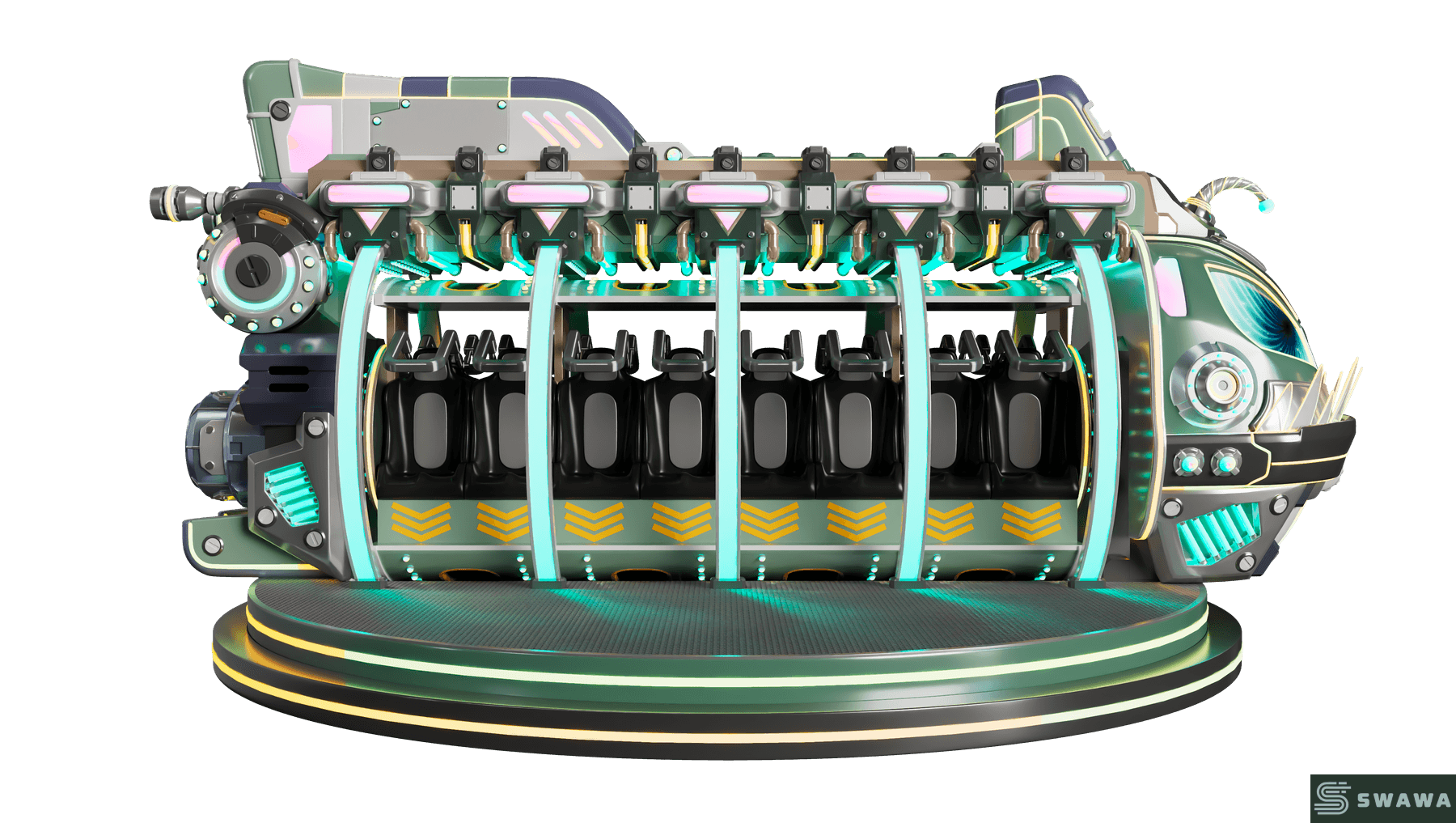 StarCore Agents™ RoboCop Interplanetary Cross Ride | 16-Person Park Amusement Equipment