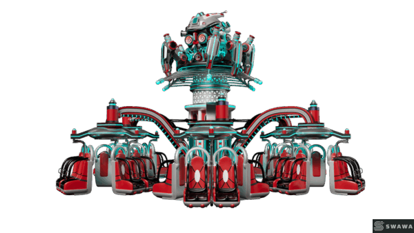 StarCore Agents™ Sci-Fi "Nuclear Crisis" Flying Chair Ride | 36-Seat Swing Ride for Amusement Parks