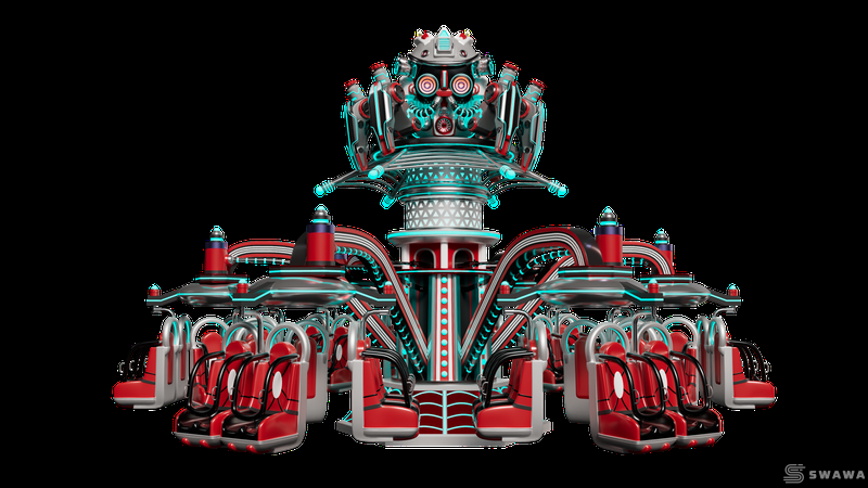 StarCore Agents™ Sci-Fi "Nuclear Crisis" Flying Chair Ride | 36-Seat Swing Ride for Amusement Parks