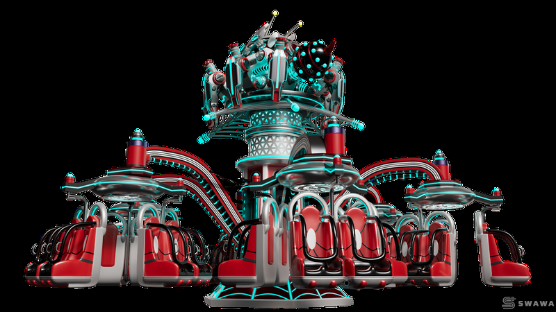 StarCore Agents™ Sci-Fi "Nuclear Crisis" Flying Chair Ride | 36-Seat Swing Ride for Amusement Parks