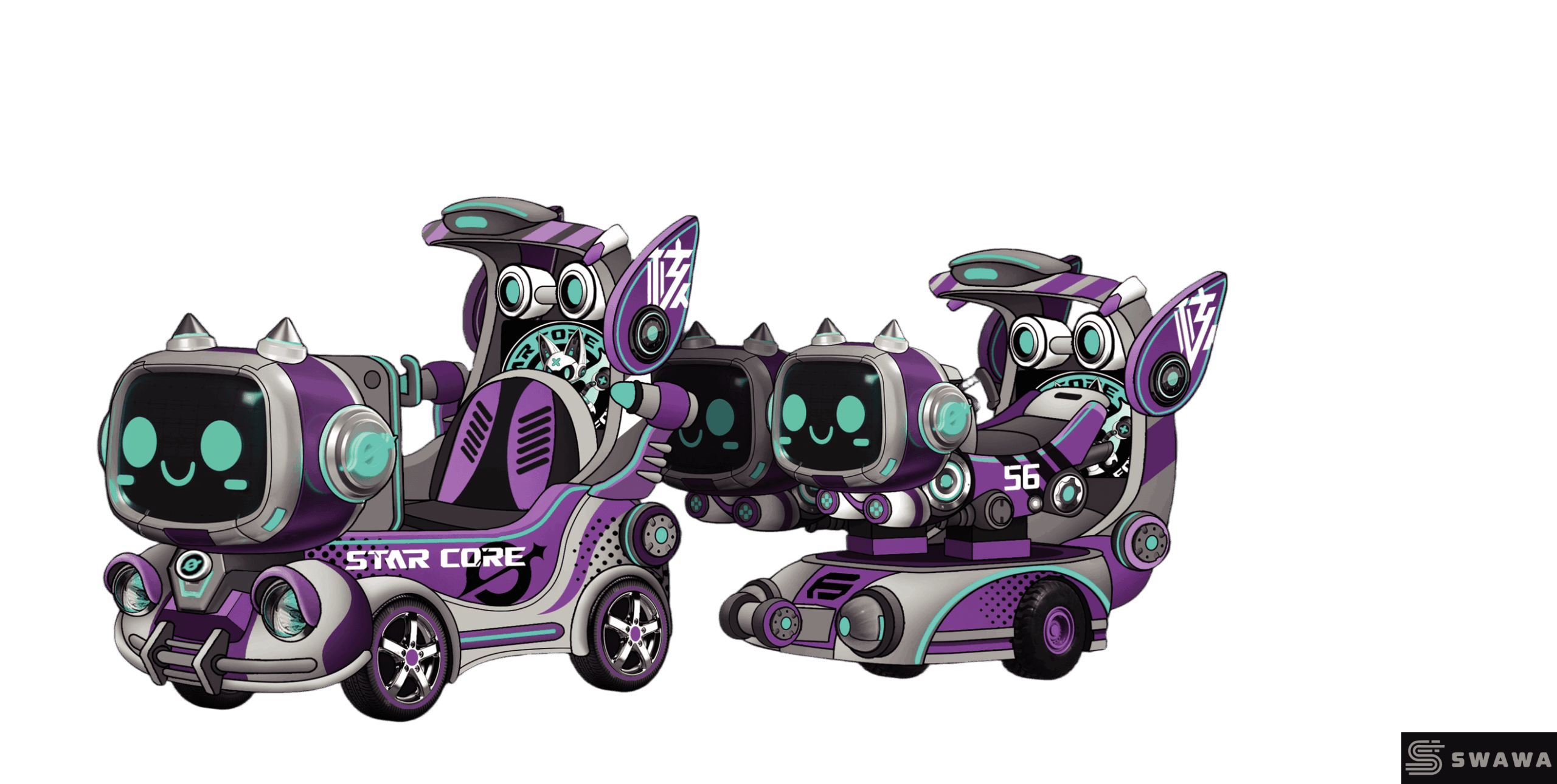 StarCore Agents™ Sci-Fi Themed Electric Trackless Train | Amusement Ride Manufacturer