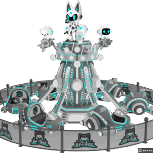 StarCore Agents™ Meow Nuclear Team Futuristic Universe Revolving Amusement Ride | 12-Person