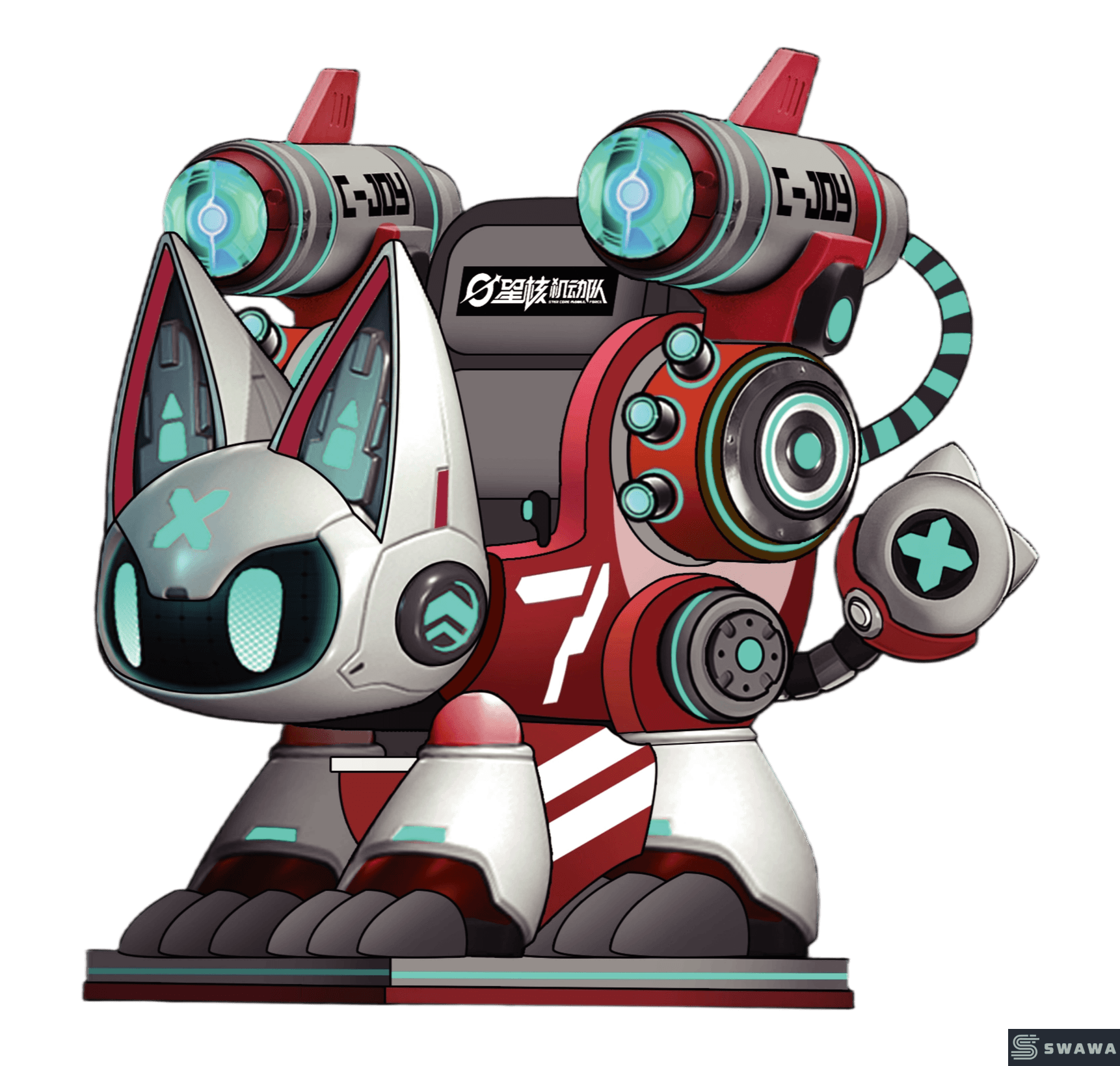 StarCore Agents™ Cyber-Cat Mecha Kiddie Ride | Amusement Ride Manufacturer