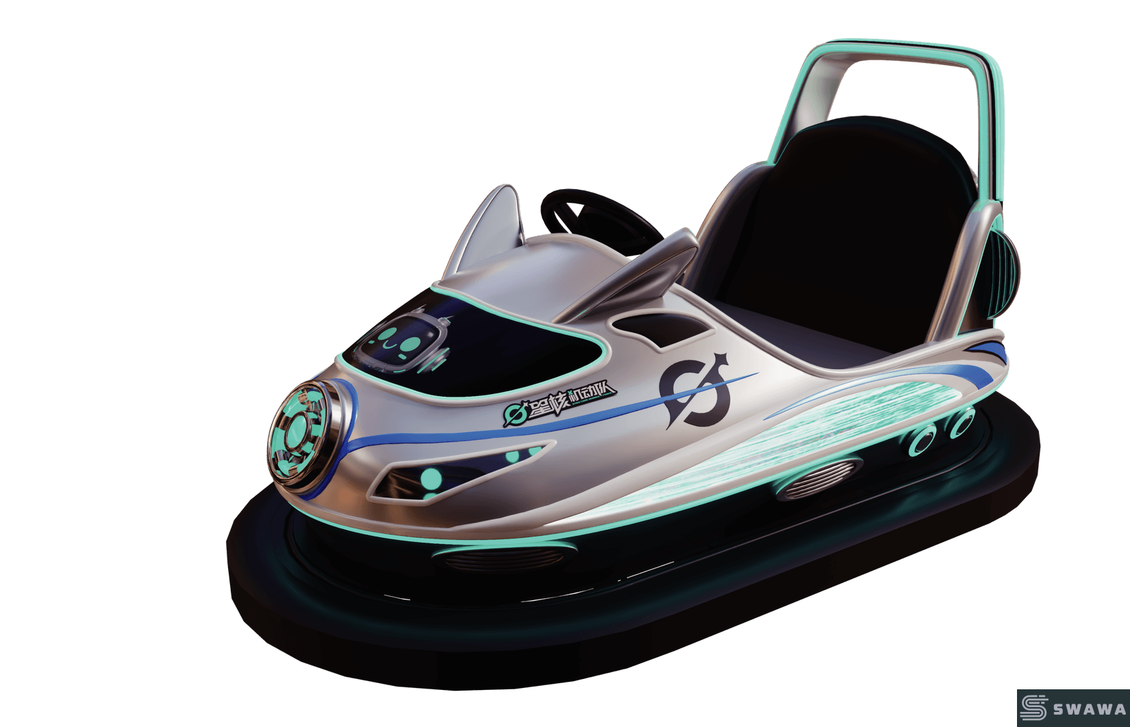 StarCore Agents™ Futuristic Cat-Themed Bumper Car (2-Seater) | Amusement Ride Manufacturer