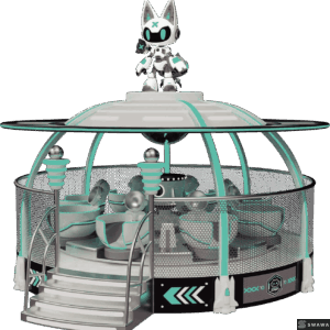 StarCore Agents™ Meow Nuclear Storm Themed Spinning Ride | 16-Person Amusement Park Ride for Sale