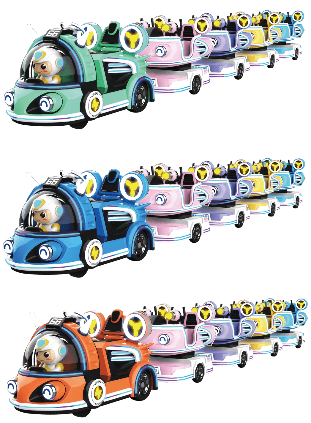 Swawa Futuristic Space Mini Train – Electric Trackless Ride for Malls (High-ROI)