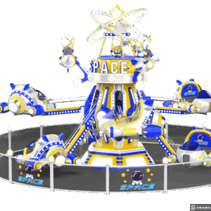 Swawa Futuristic Astronaut Self-Control Aircraft - High-Traffic Space Theme Ride for Parks & Malls