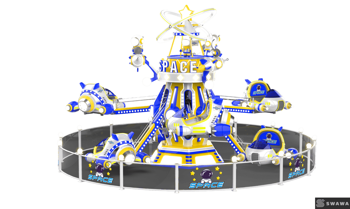 Swawa Futuristic Astronaut Self-Control Aircraft - High-Traffic Space Theme Ride for Parks & Malls