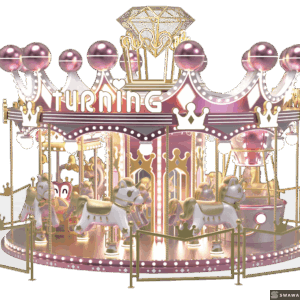 Swawa Lucky Carousel: 16-Seat Luxury Pink Merry-Go-Round | High-ROI Fairytale Ride for Parks & Malls