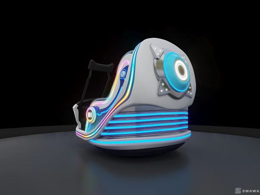 StarCore Agents™ Spatiotemporal Eddy Current Futuristic Rotating Amusement Ride | 16-Person