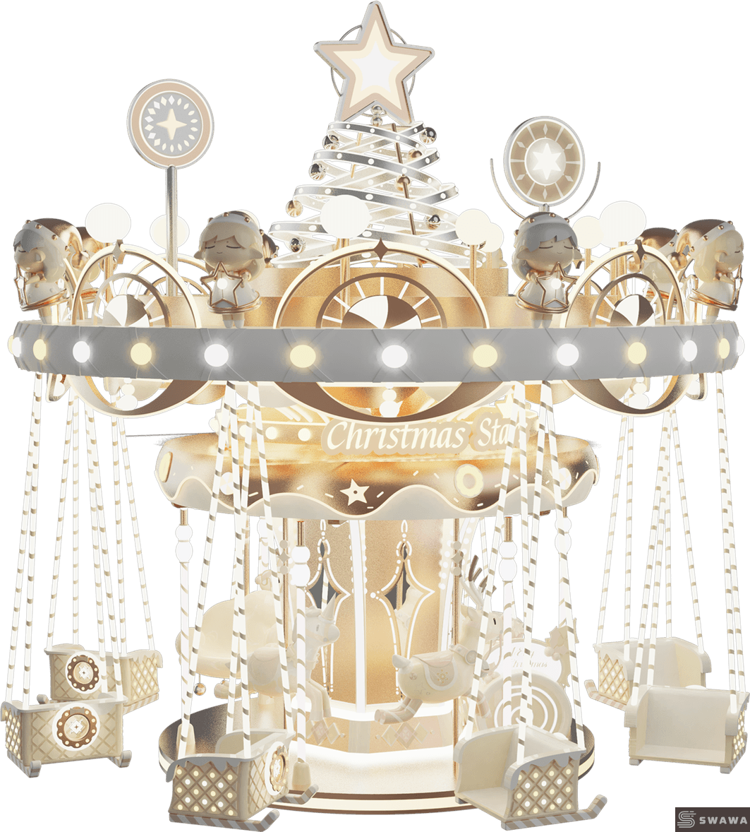 Swawa Christmas Edition Luxury Flying Chair - High-ROI Festive Swing Ride for Theme Parks & Malls