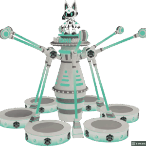 StarCore Agents™ Futuristic Cyber-Cat Themed Jumping Ride | 6-Person Capacity