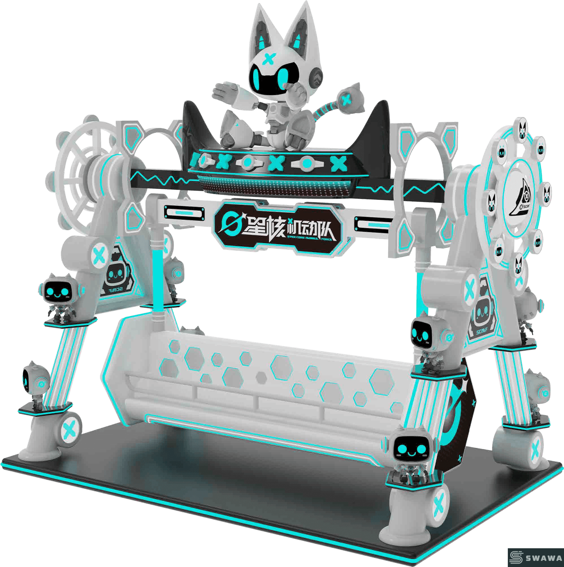 StarCore Agents™ Sci-Fi Themed Amusement Ride | 20-Person Stellar Ripples