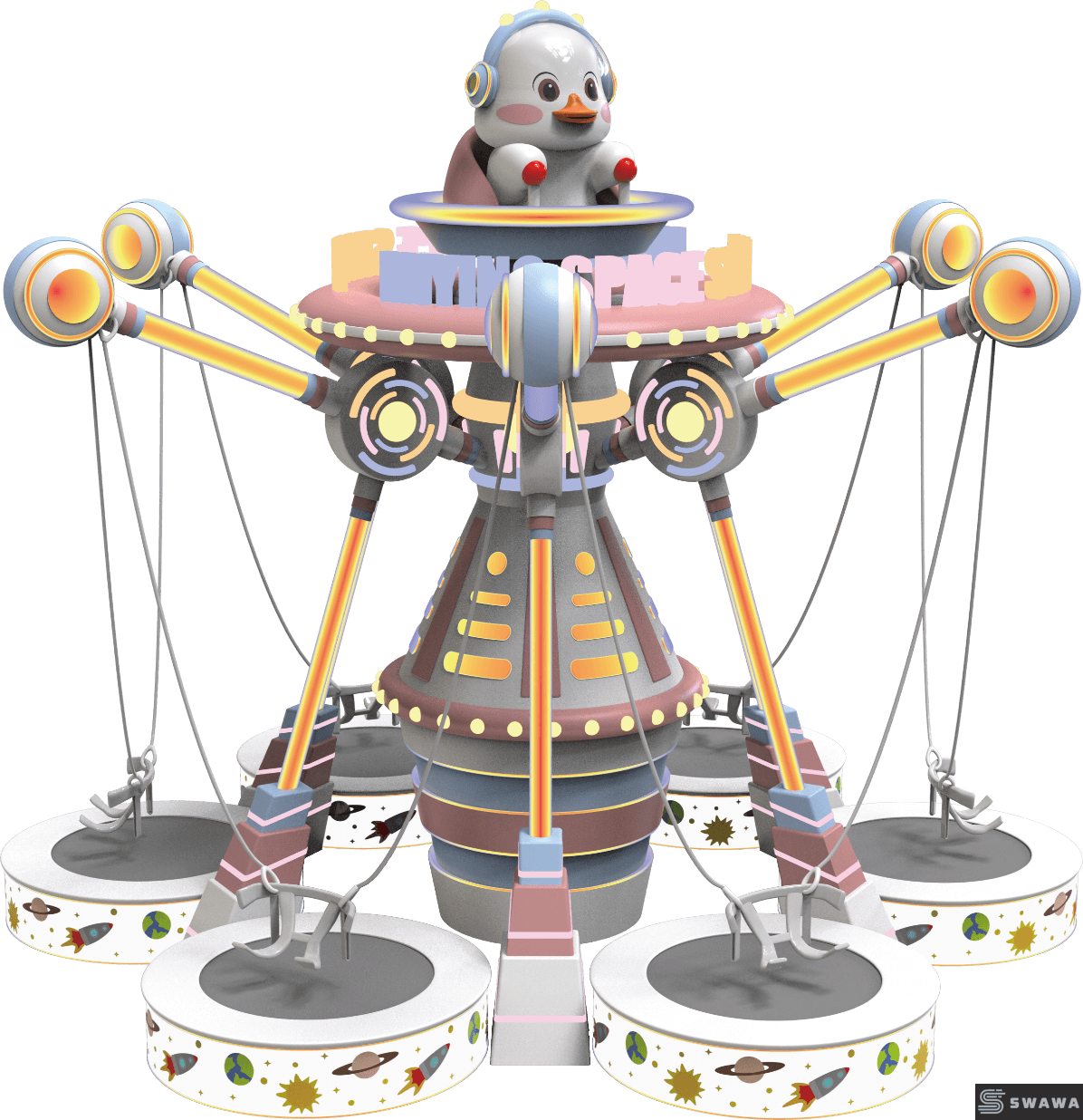 Swawa Futuristic 6-Station Bungee Trampoline – High-ROI Commercial Attraction for Parks & Malls