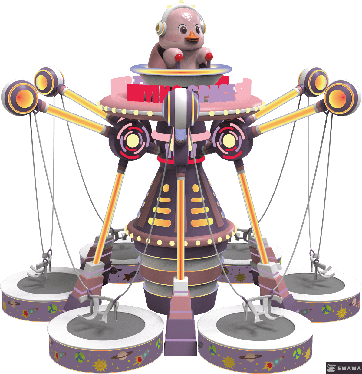 Swawa Futuristic 6-Station Bungee Trampoline – High-ROI Commercial Attraction for Parks & Malls