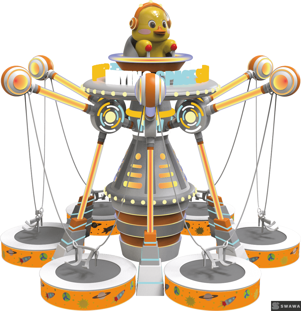 Swawa Futuristic 6-Station Bungee Trampoline – High-ROI Commercial Attraction for Parks & Malls