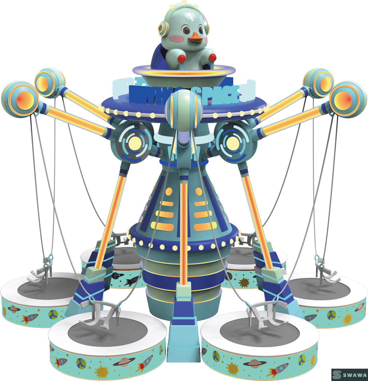 Swawa Futuristic 6-Station Bungee Trampoline – High-ROI Commercial Attraction for Parks & Malls