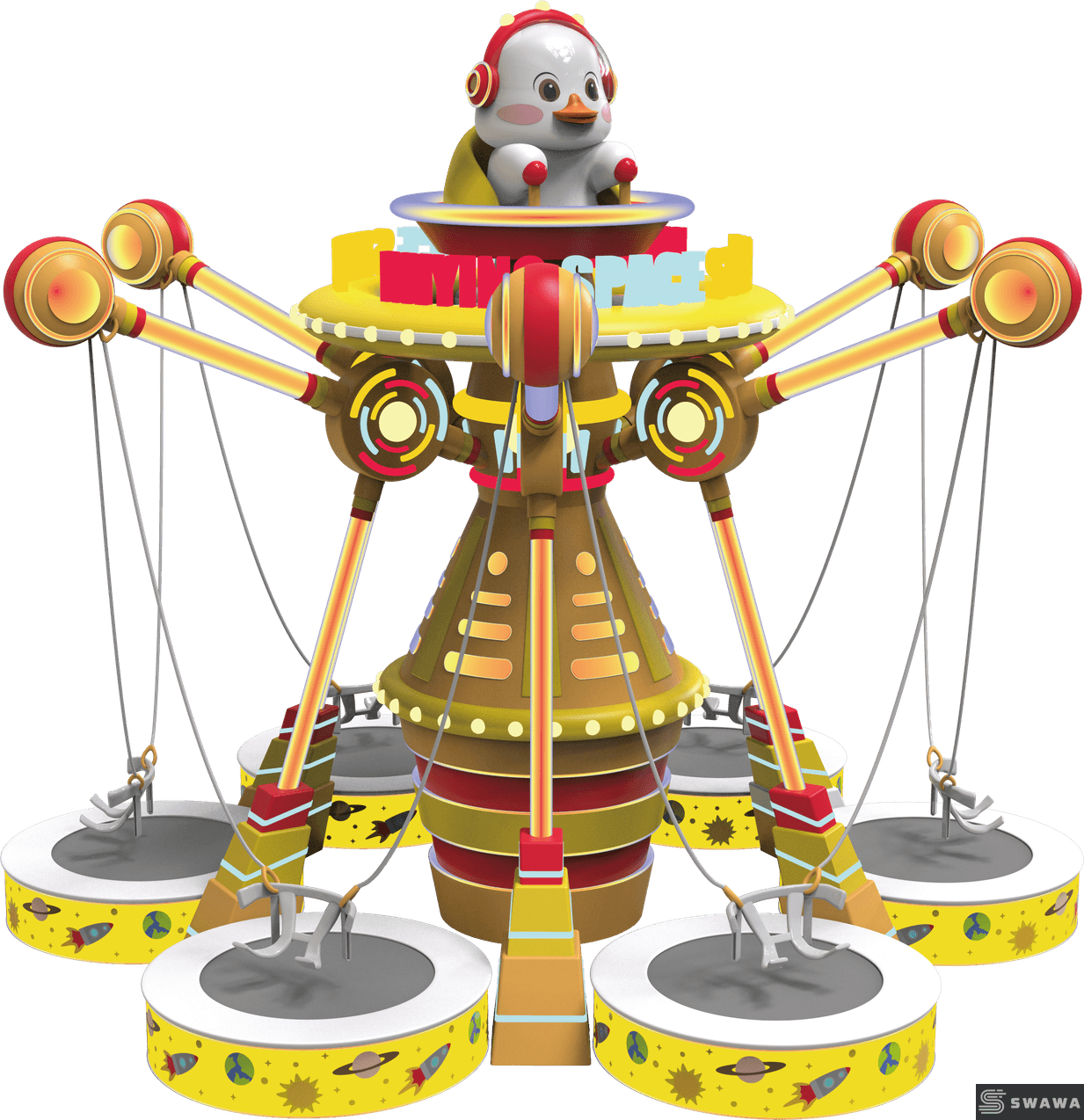 Swawa Futuristic 6-Station Bungee Trampoline – High-ROI Commercial Attraction for Parks & Malls