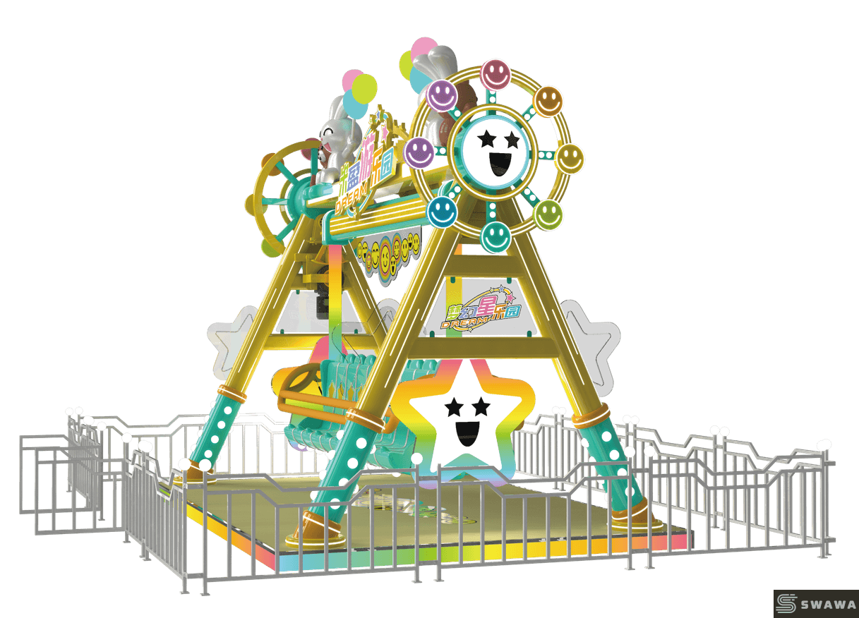 Swawa Fantasy Star Happy Swing - Viral High-Capacity Outdoor Amusement Ride for Parks & Malls