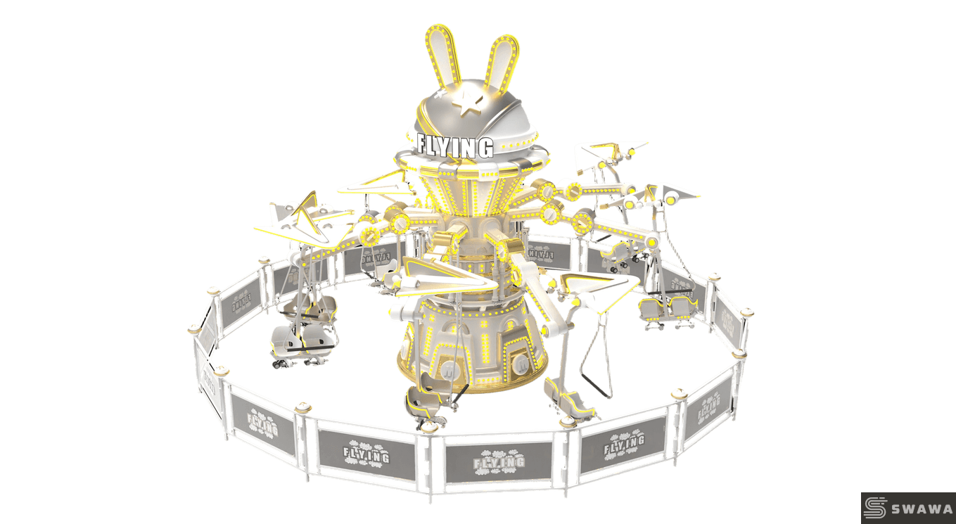 Swawa Global Gliding - Sci-Fi Rotating Plane Ride for Sale - 16-Seat Automatic Attraction (Self-Control Customizable)