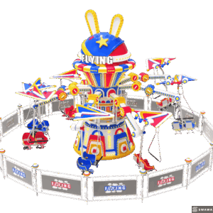 Swawa Global Gliding - Sci-Fi Rotating Plane Ride for Sale - 16-Seat Automatic Attraction (Self-Control Customizable)