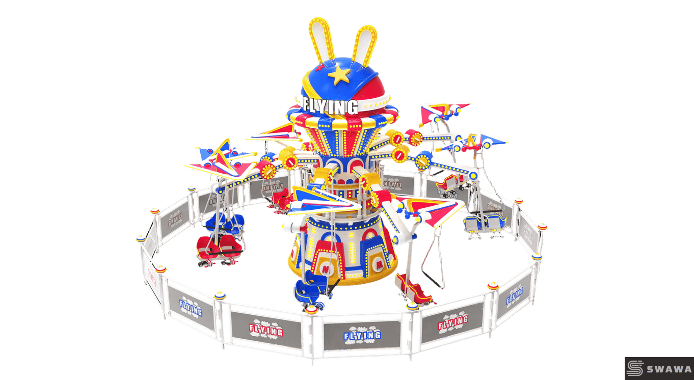 Swawa Global Gliding - Sci-Fi Rotating Plane Ride for Sale - 16-Seat Automatic Attraction (Self-Control Customizable)