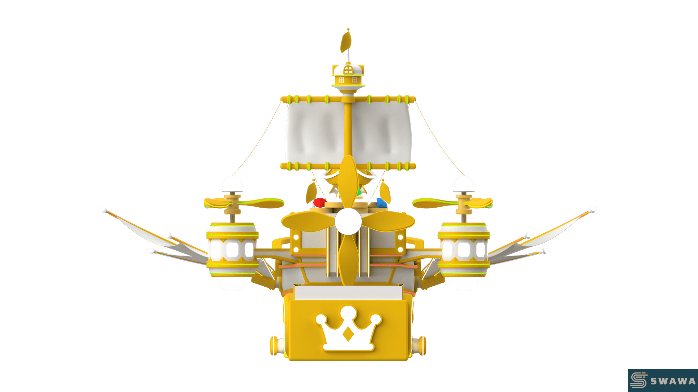 Swawa Poseidon Pirate Ship Ride - Luxury 24-Seat Viking Boat for Theme Parks & Malls | High-ROI