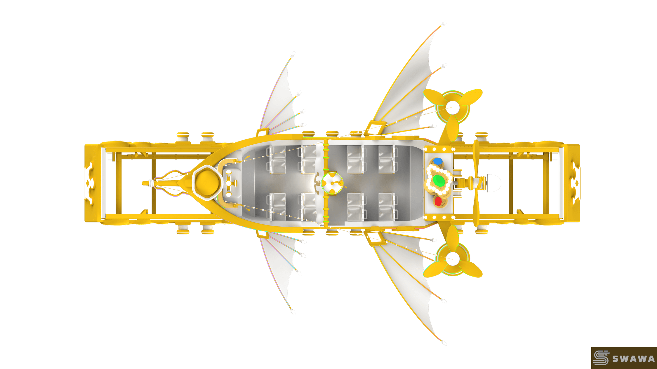 Swawa Poseidon Pirate Ship Ride - Luxury 24-Seat Viking Boat for Theme Parks & Malls | High-ROI