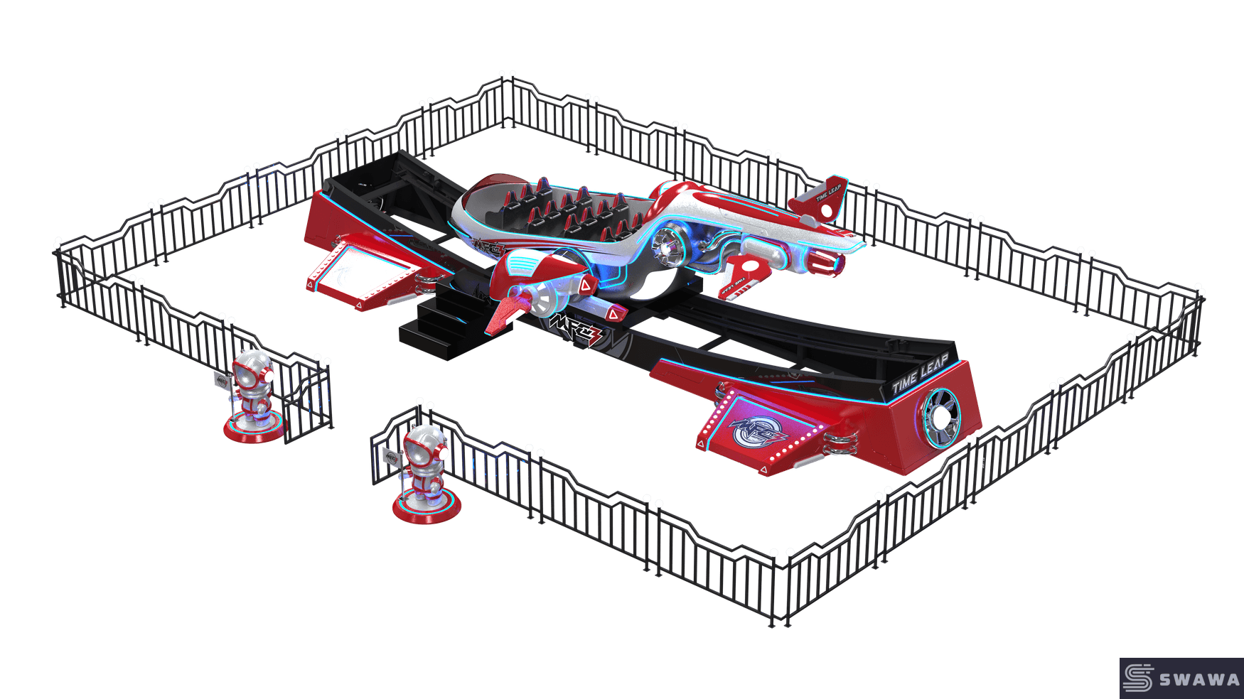 Swawa 星間スペースシャトルライド | 未来的なSFアミューズメント機器 | 公園向けの高ROI＆没入型18人乗り