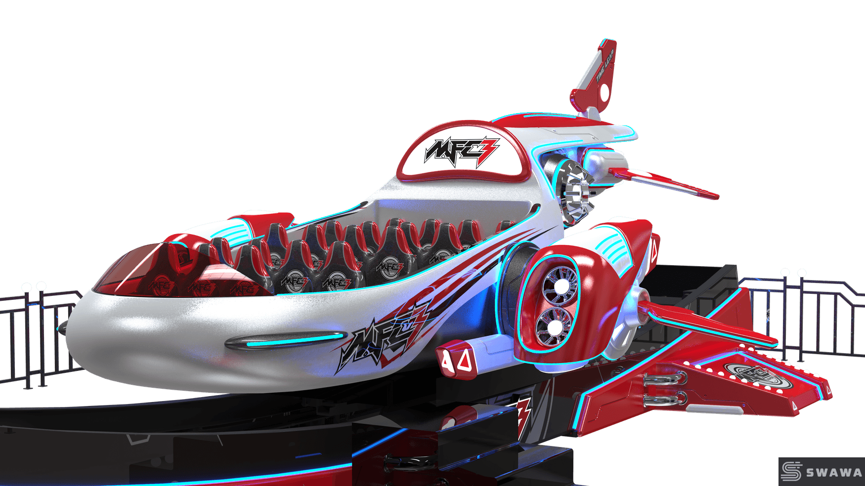 Swawa 星間スペースシャトルライド | 未来的なSFアミューズメント機器 | 公園向けの高ROI＆没入型18人乗り