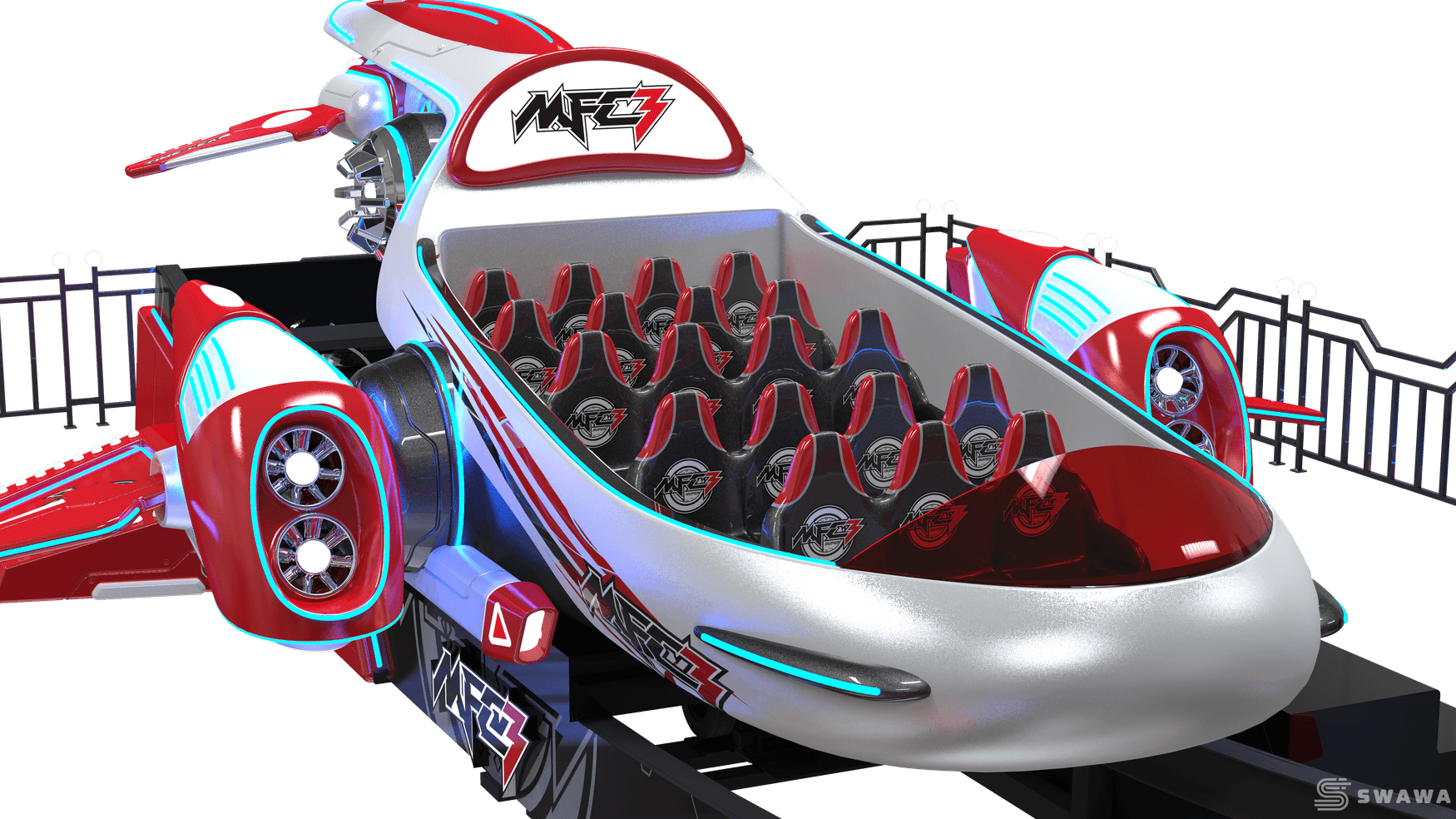 Swawa 星間スペースシャトルライド | 未来的なSFアミューズメント機器 | 公園向けの高ROI＆没入型18人乗り