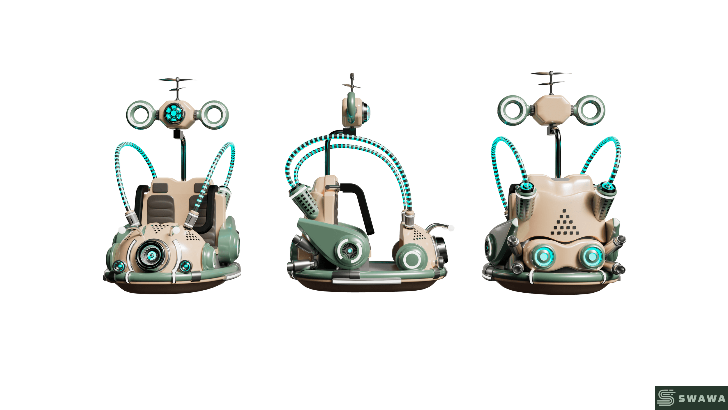 StarCore Agents™ Mecha-Style Quantum Bouncer Ride | 16-Person Outdoor Park Thrill Ride