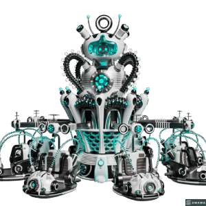 StarCore Agents™ Mecha-Style Quantum Bouncer Ride | 16-Person Outdoor Park Thrill Ride