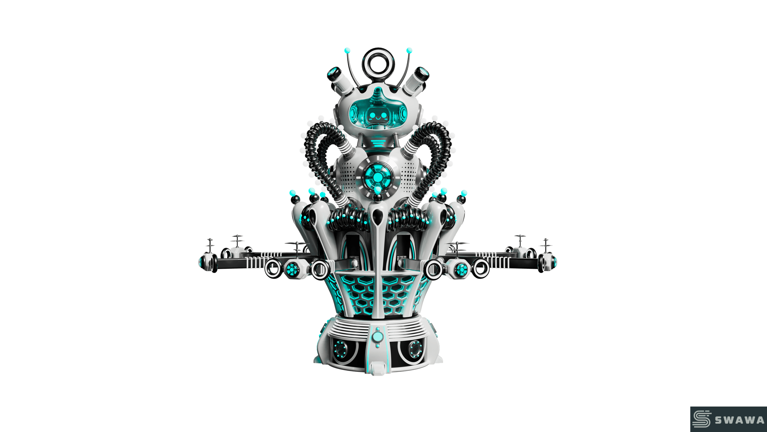 StarCore Agents™ Mecha-Style Quantum Bouncer Ride | 16-Person Outdoor Park Thrill Ride