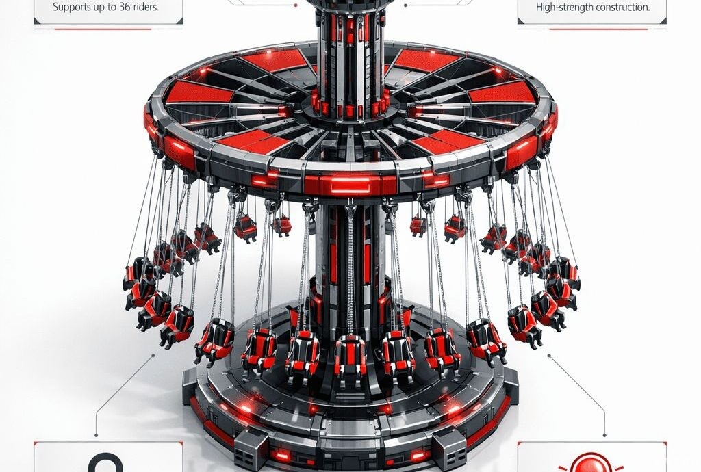 Engineering the "Nuclear Crisis": A Technical Deep Dive into Swawa’s 36-Seat Sci-Fi Swing Ride