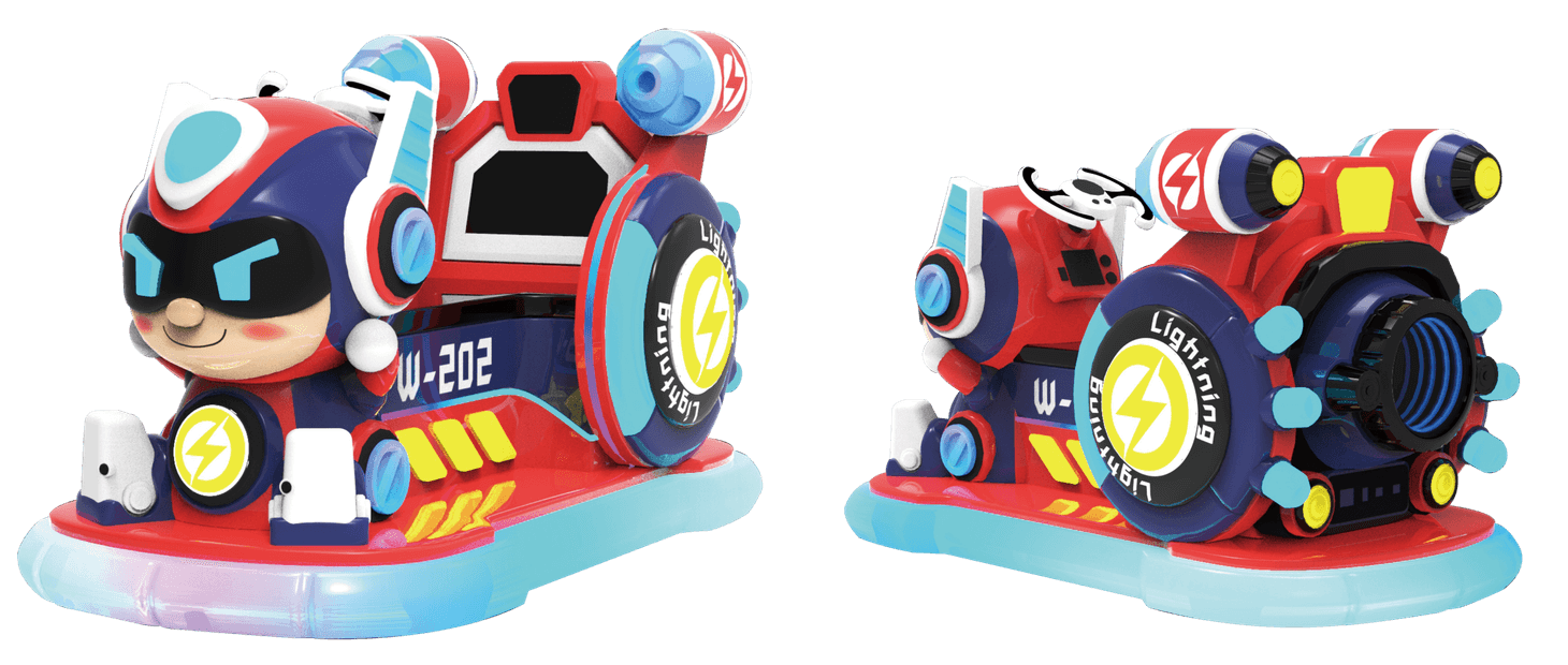 Swawa StarCore Agents™ Q-Moe Racing Car | Futuristic 2-Seater Battery Bumper Car for Malls | High-ROI & Interactive Kids Ride